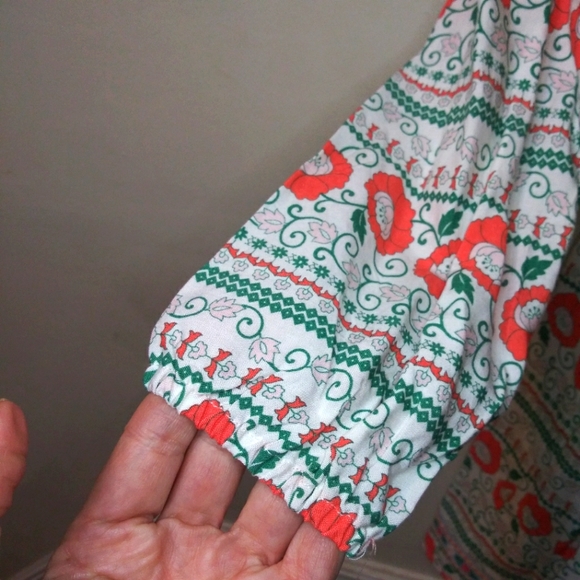 435 By Matilda Jane Spirited Song Cream Orange/Green Folklore Style Floral Dress - Picture 6 of 16